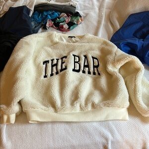 The Bar Cream Crew Neck Sweater
